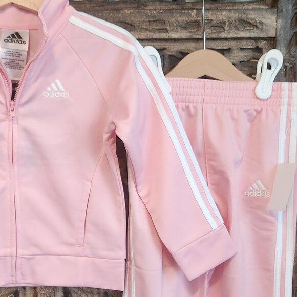 Adidas Tracksuit, Pink, Size 2T, NWT - Picture 4 of 6